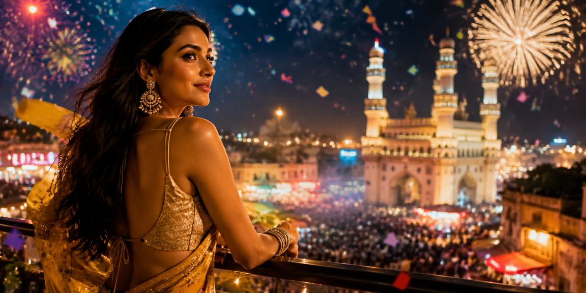 Evening live casino and betting entertainment near Hyderabad's Charminar